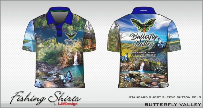 Butterfly Valley Sublimated Short Sleeve Fishing Shirt